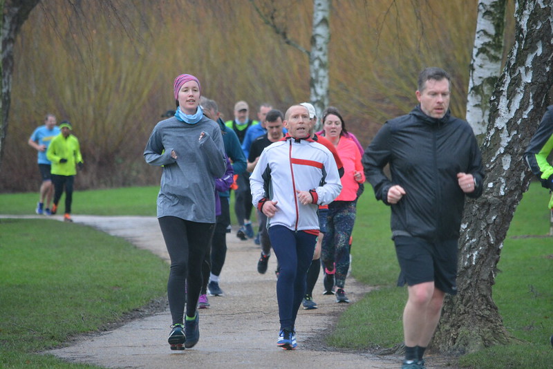 Gareth and other parkrunners at Milton Keynes parkrun